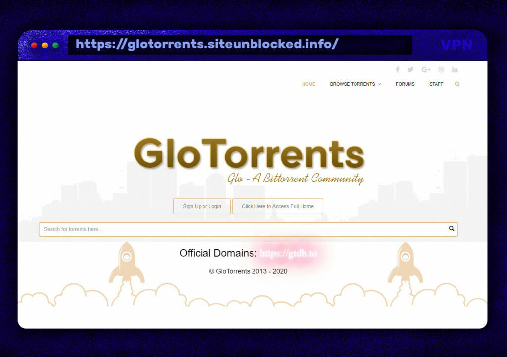 GloTorrents sito torrent