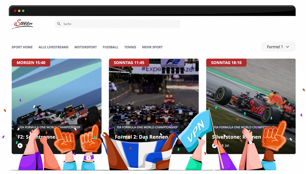 Servus TV'de ücretsiz Formula 1 akışı