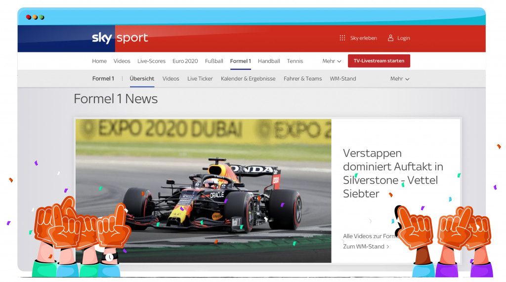 Sky Sports transmituje Formułę 1 z Niemiec