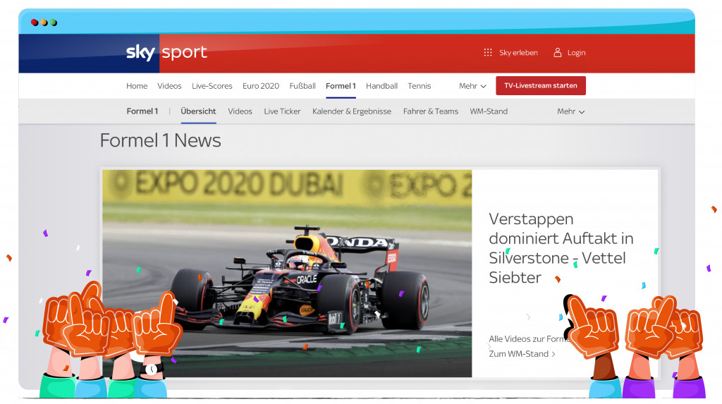 Formel 1 Streaming auf Sky