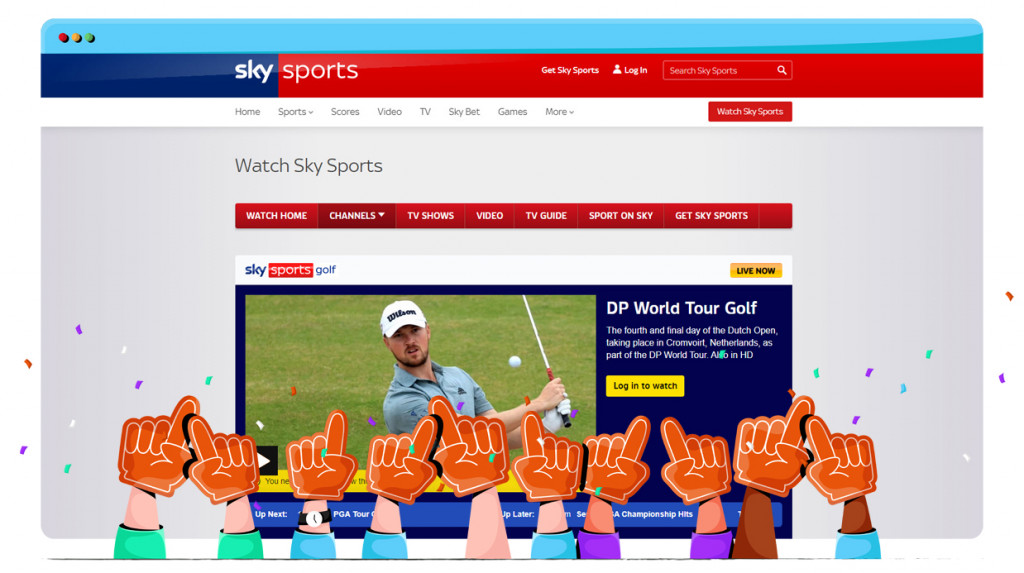 Golf streaming on Sky Sports