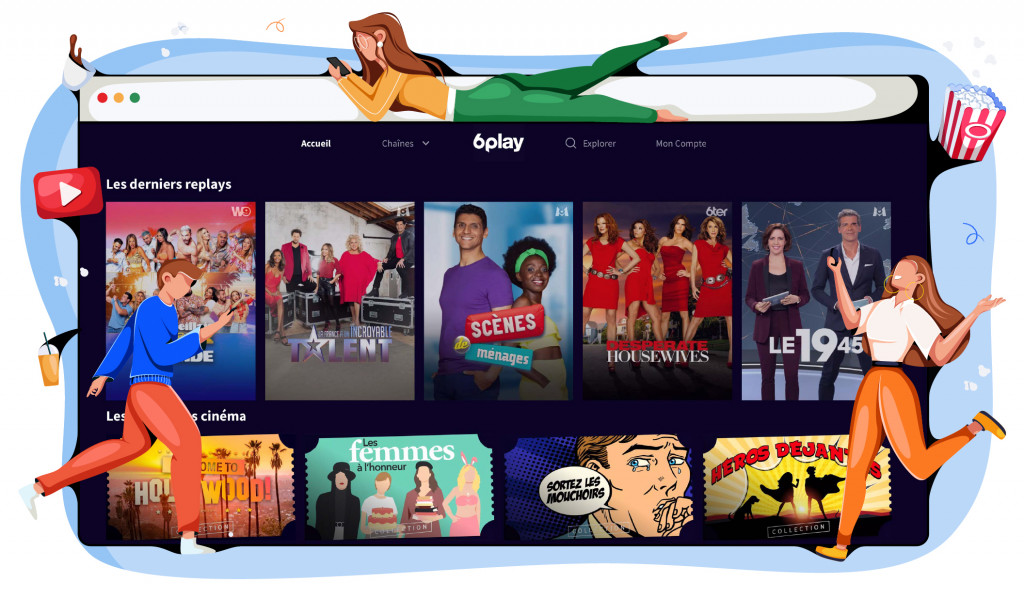 6play diffuse des programmes TV en France