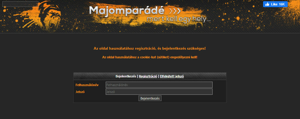 Majomparádé oldalak