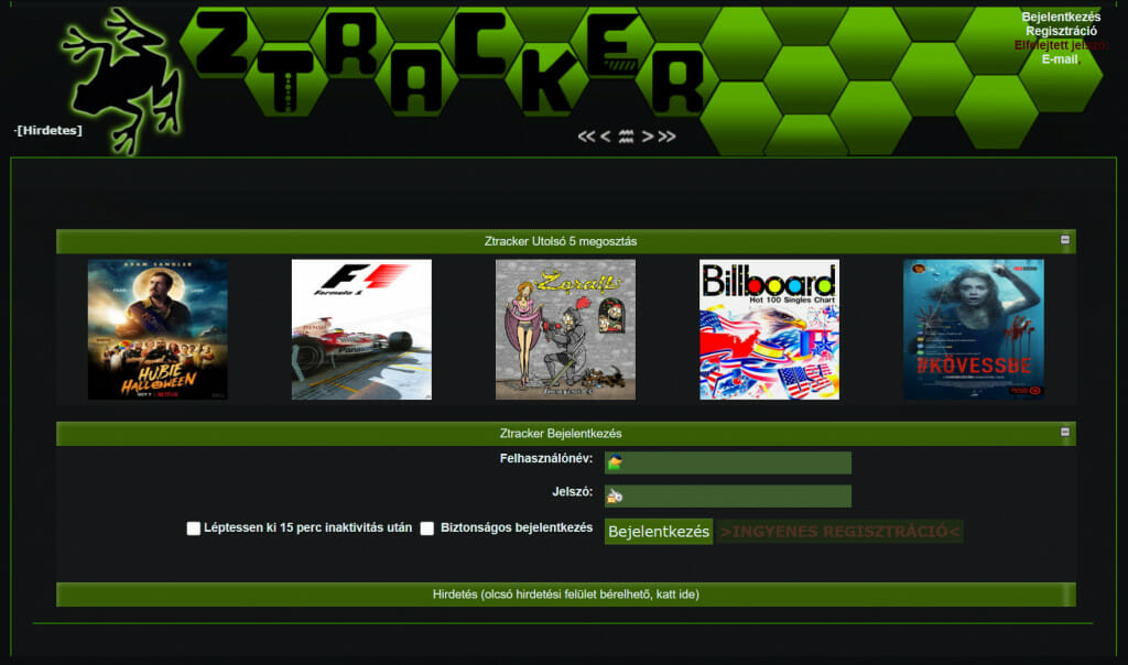 Ztracker torrent oldalak
