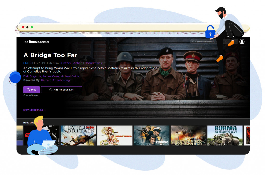 A Bridge Too Far streaming op The Roku Channel gratis