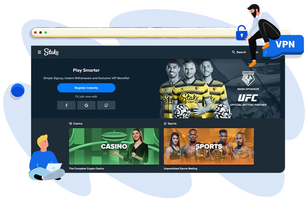 Accédez à Stake depuis la France avec un VPN