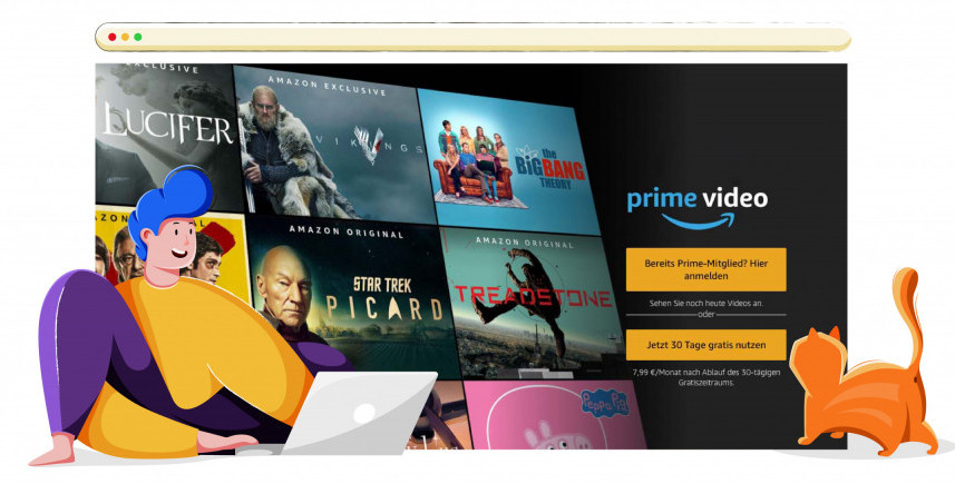 Amazon Prime Video bietet eine 30-tägige kostenlose Testversion