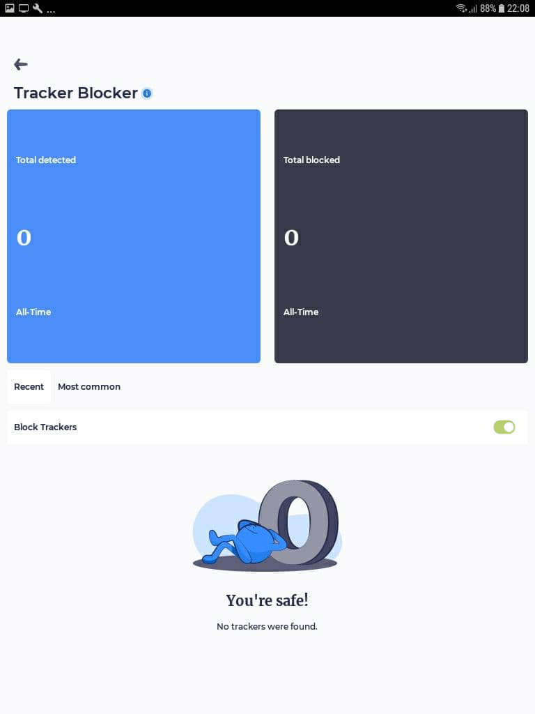 Tracker blocker Android security feature