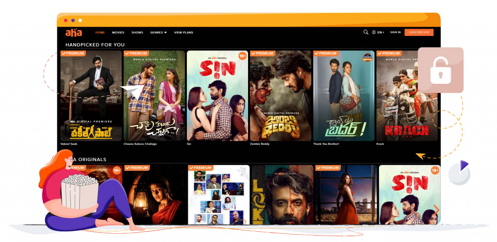 aha the best Telugu movie streaming platform