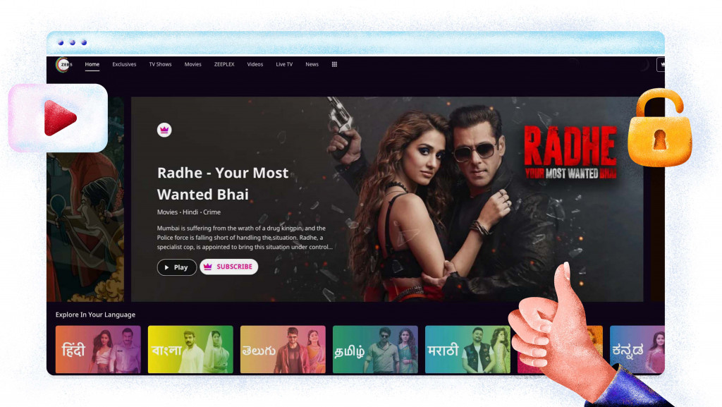 ZEE5 is streaming movies in 12 Indian languages