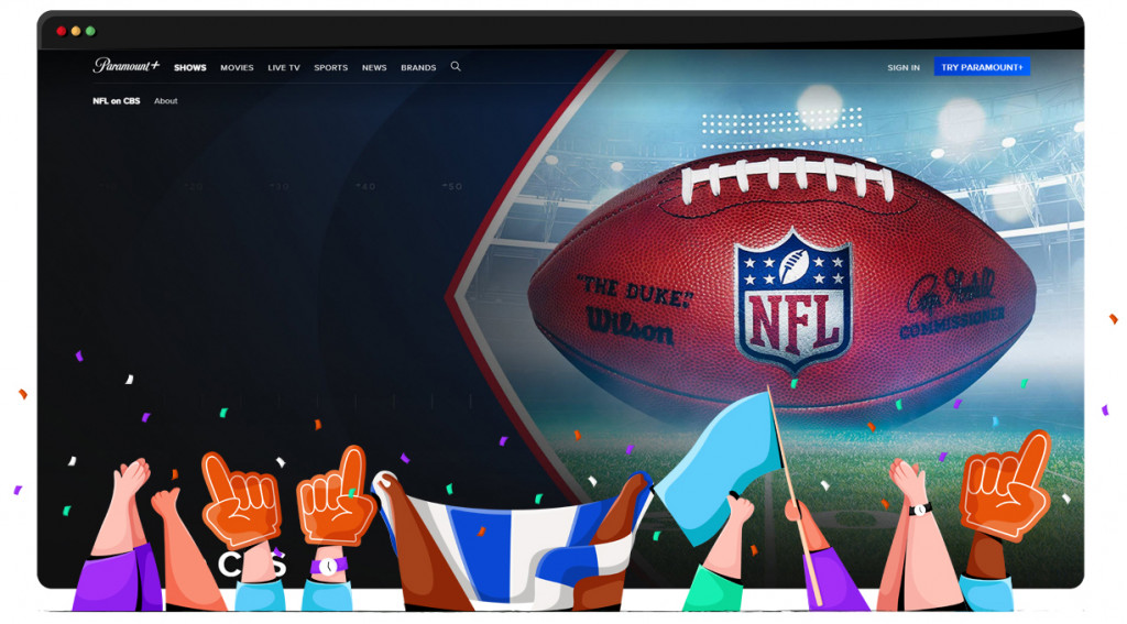 NFL streaming na Paramount Plus