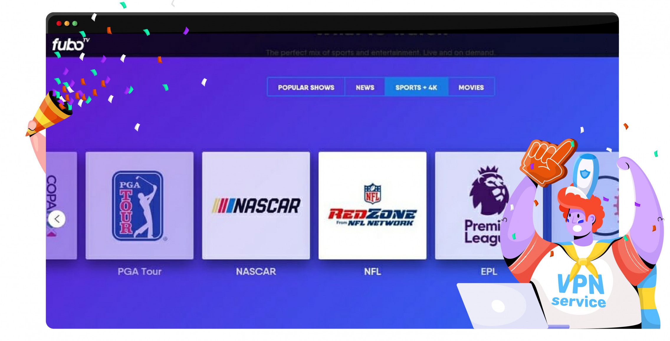 fuboTV is one of the best platforms to stream sports channels from
