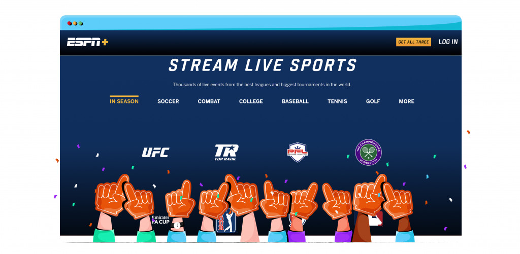 Sport in diretta streaming su ESPN+