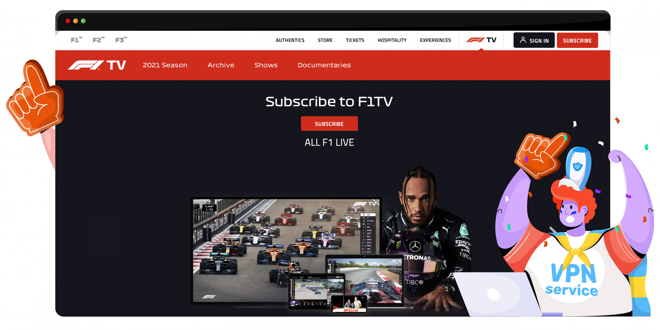 F1 TV is a platform for the Formula 1 races