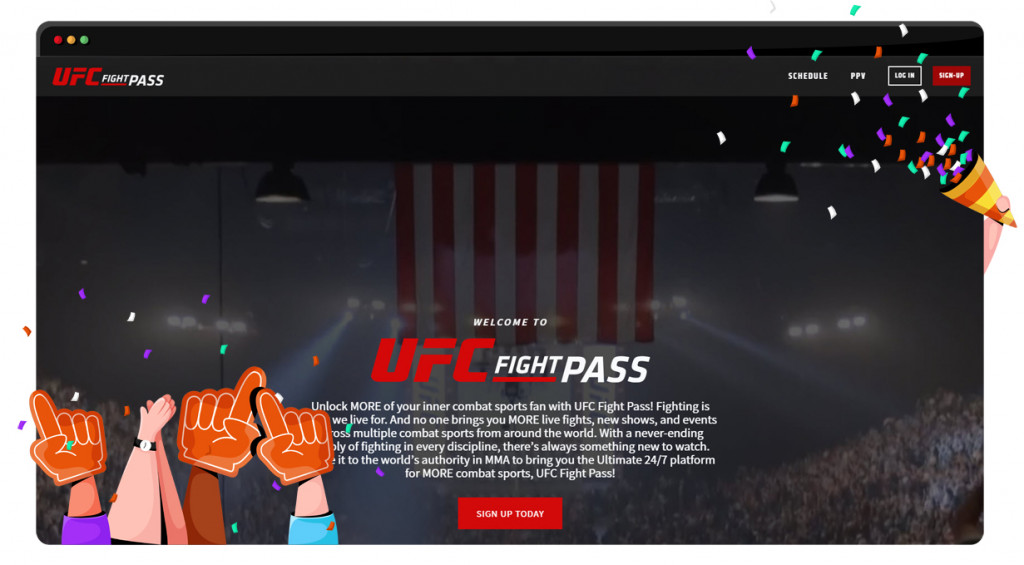 UFC Fight Pass streaming paltform