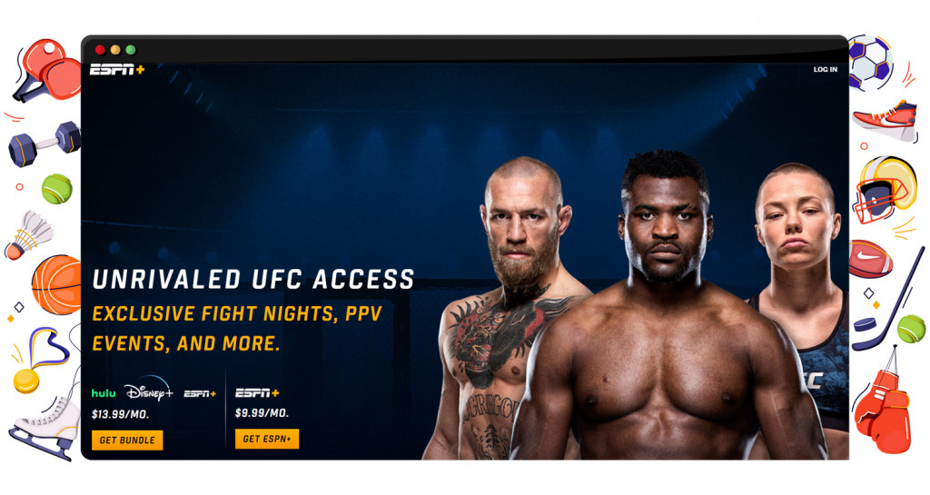 UFC streaming op ESPN+