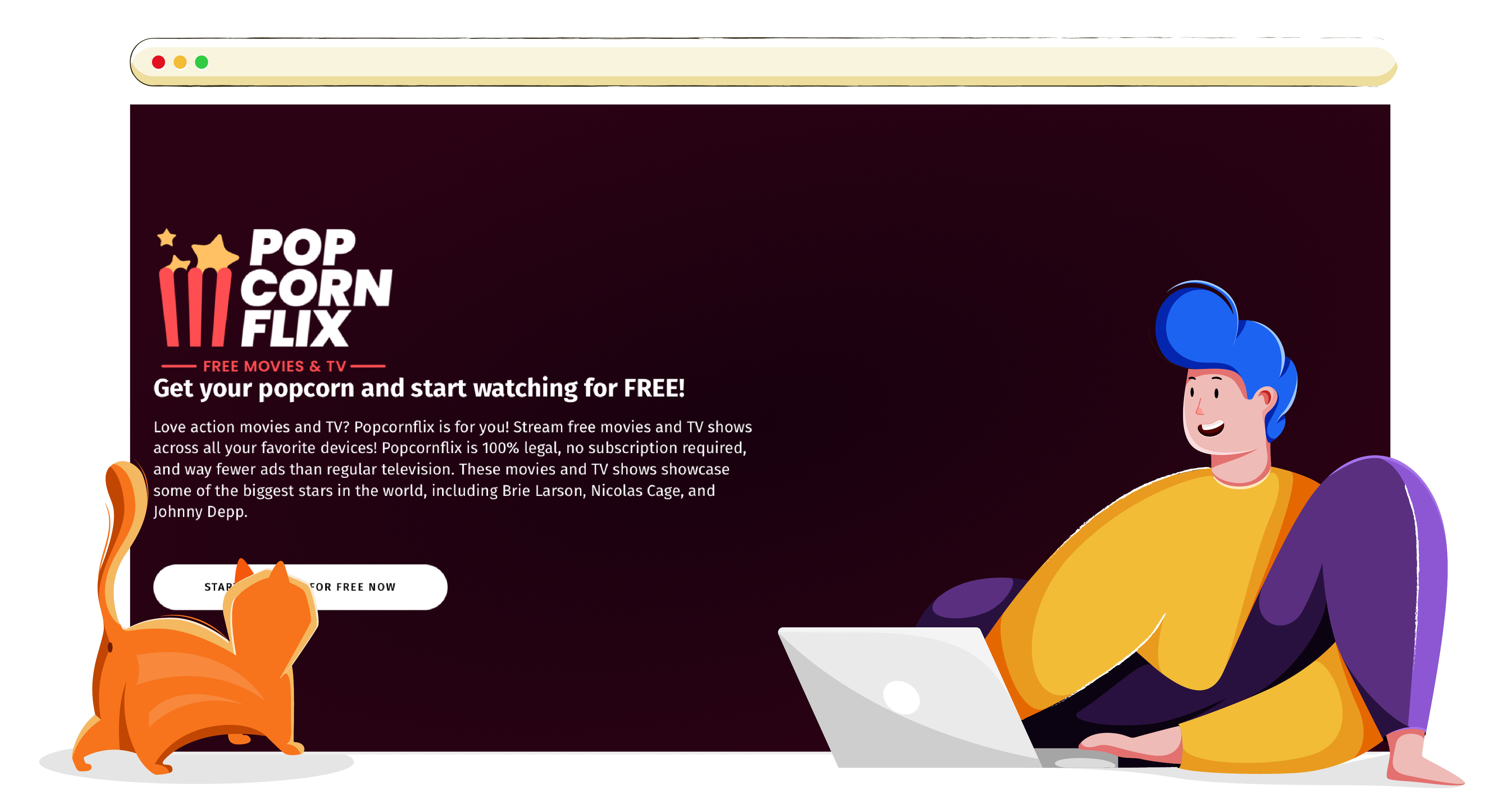 Popcornflix service de streaming en ligne