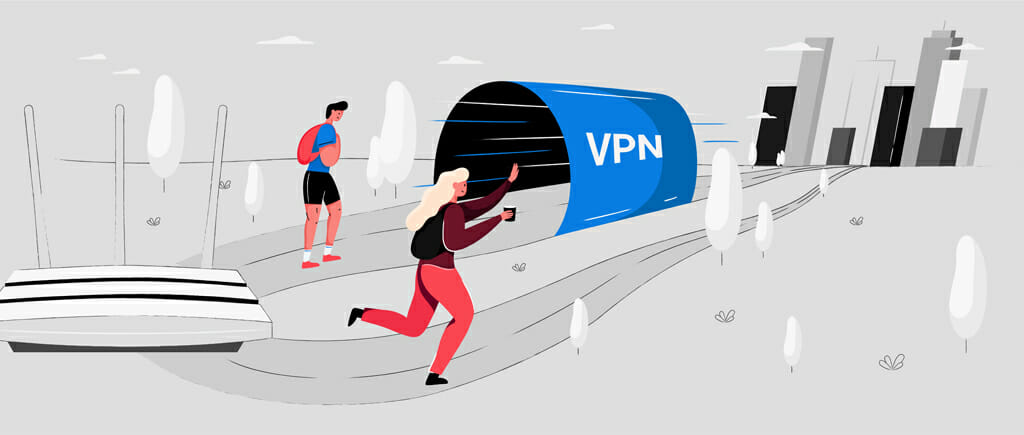 VPNs with a split tunneling feature