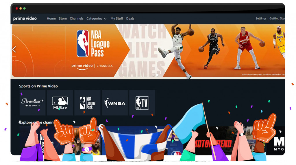 Sport streamen op Amazon Prime Video in de VS