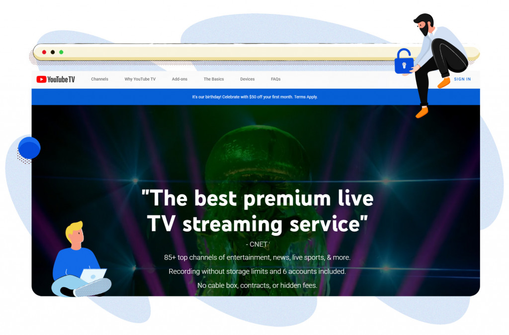 Piattaforma di streaming YoutubeTV