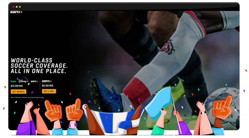 ESPN Plus voetbal streaming platform