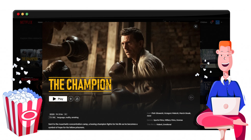 The Champion of Auschwitz streaming op Netflix in de VS