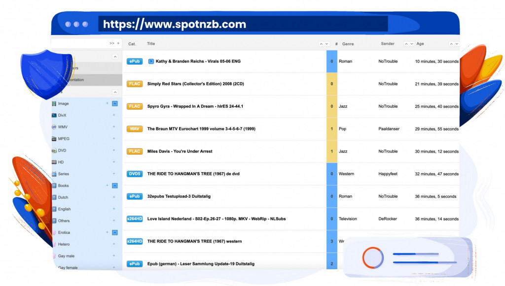 Sie können Dateien kostenlos auf SpotNZB herunterladen
