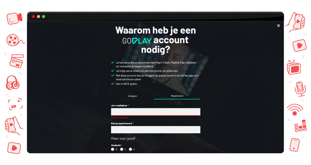 Een account aanmaken op GoPlay