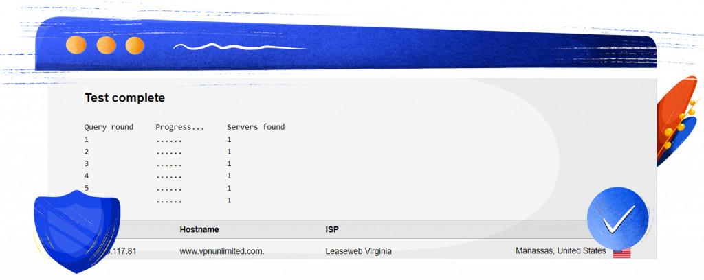 BlufVPN DNS leak test