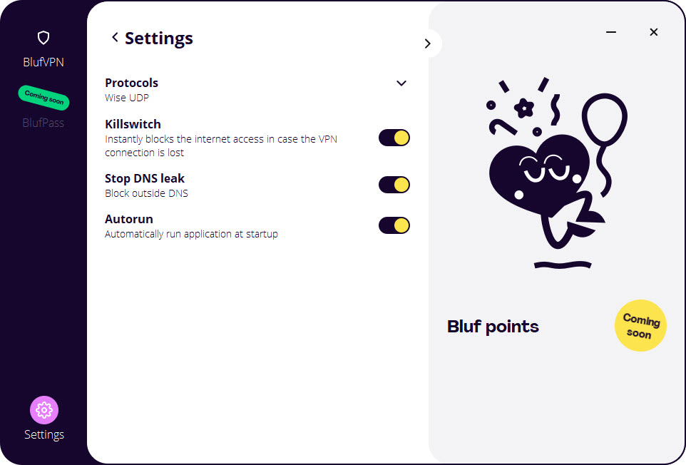 BlufVPN kill switch feature