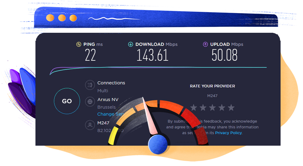 Belgian server speed test