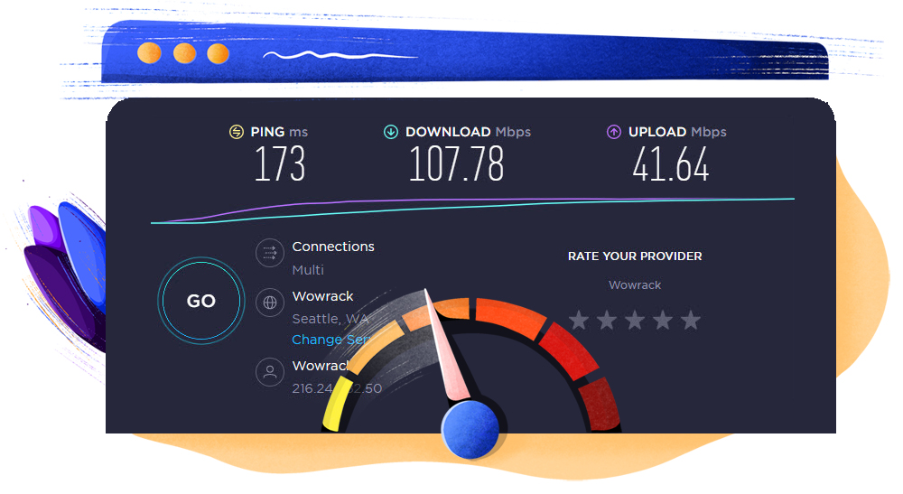 BlufVPN Seattle server speed test