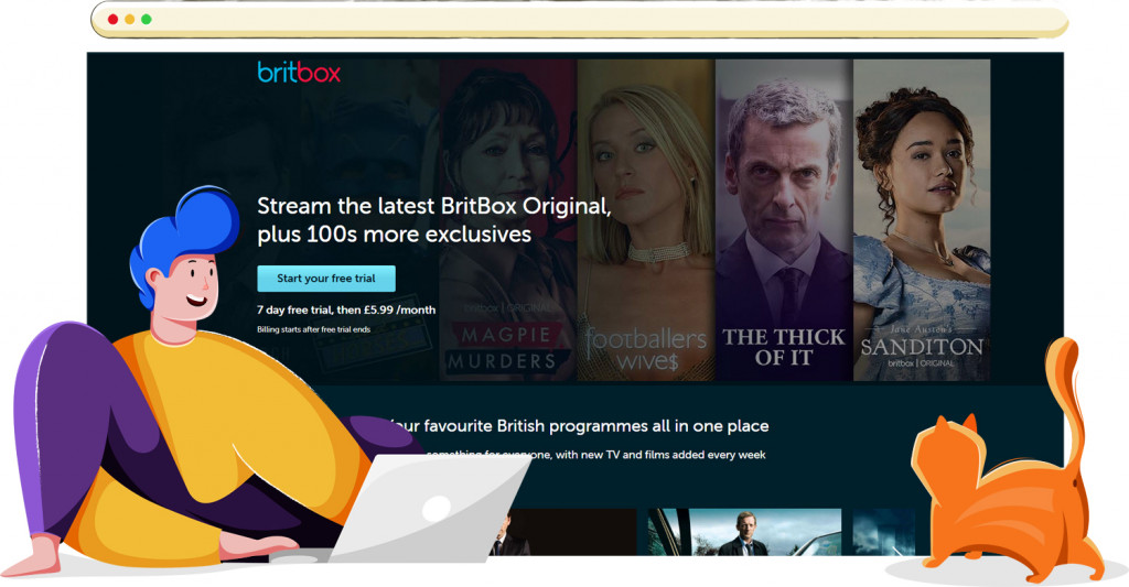 The BritBox streaming platform