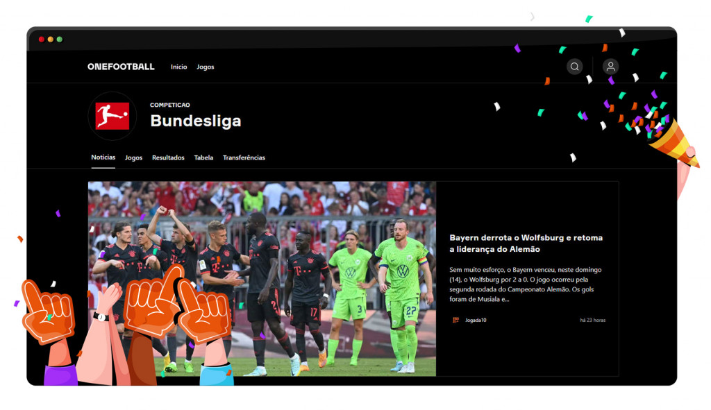 Bundesliga live en gratis streamen op OneFootball in Brazilië