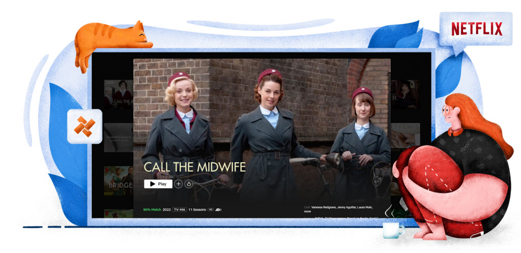 Call the Midwife streaming op Netflix in de VS