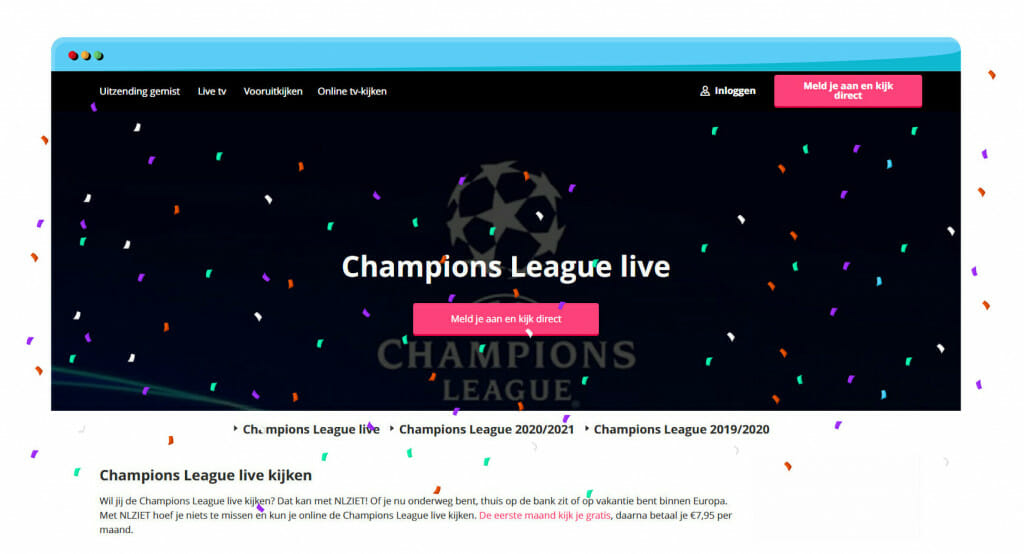 UEFA Champions League streamen op NLziet
