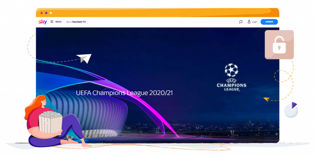 Streaming de la UEFA Champions League en Sky Italia