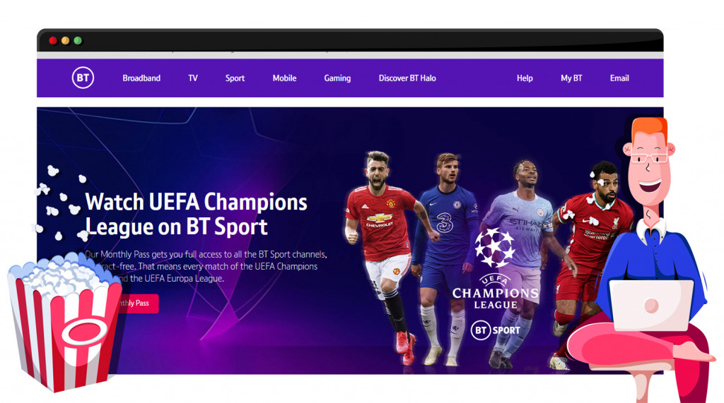 2021/2022 UEFA CHampions League streaming on BT Sport in the UK