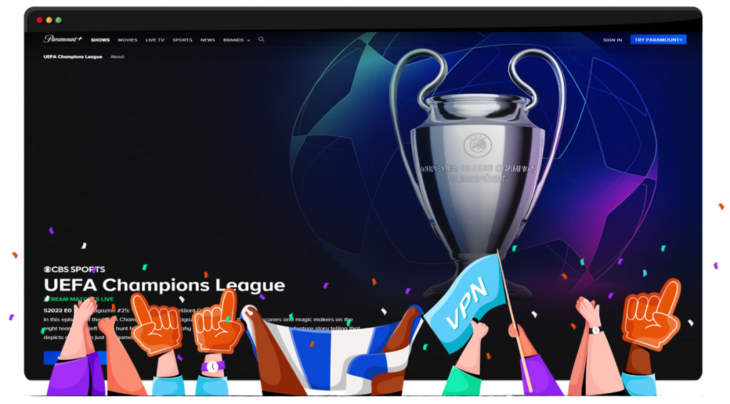 UEFA Champions League streaming on Paramount+