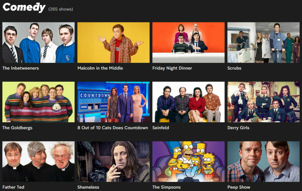 Comedy shows streaming on Channel 4