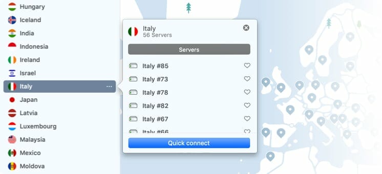 VPN Server in Italia