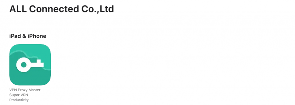ALL Connected VPN Proxy Master app in App Store