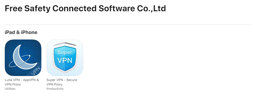 Free Safety Connected Software VPN apps in App Store
