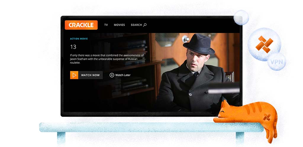 Gebruik een VPN om Crackle te deblokkeren