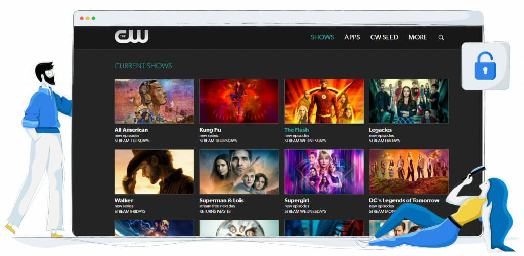 Alle shows streaming op CW TV