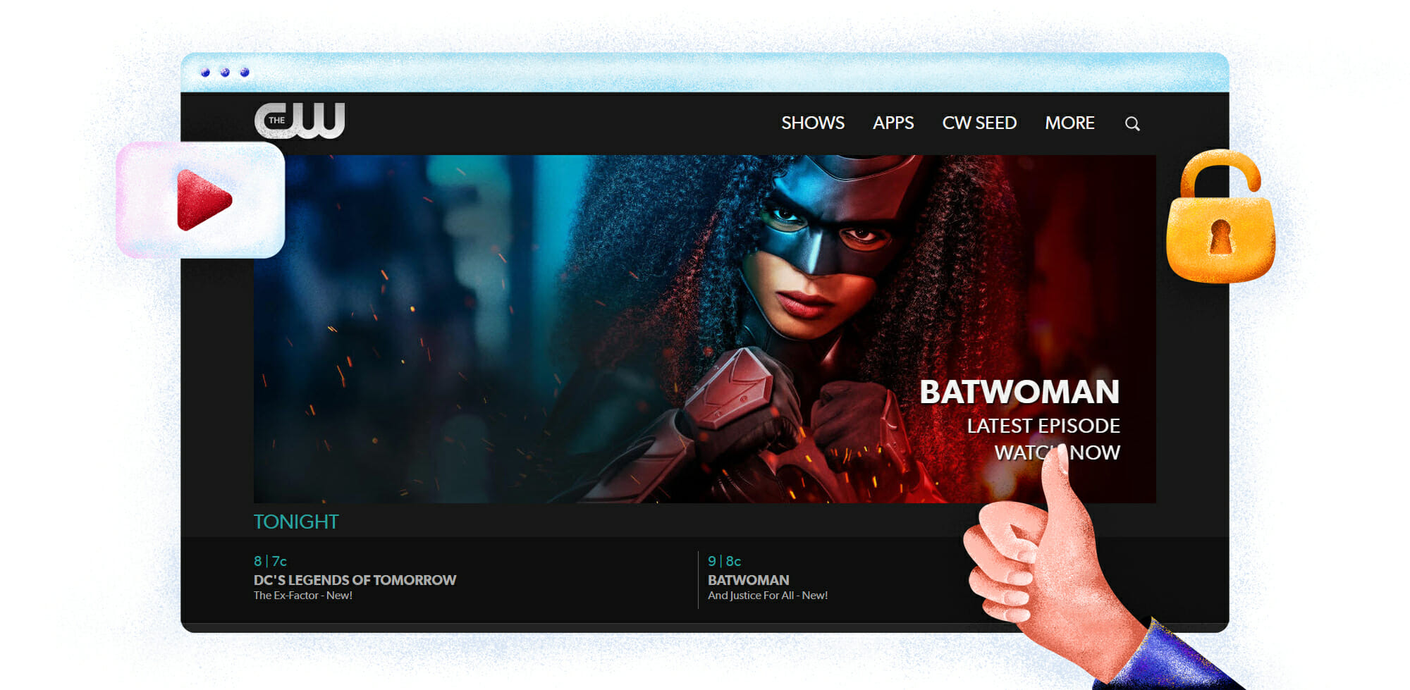 CW TV streaming superhero shows