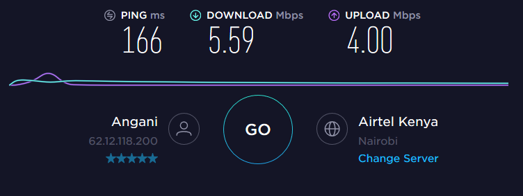 Speedtest Kenya server