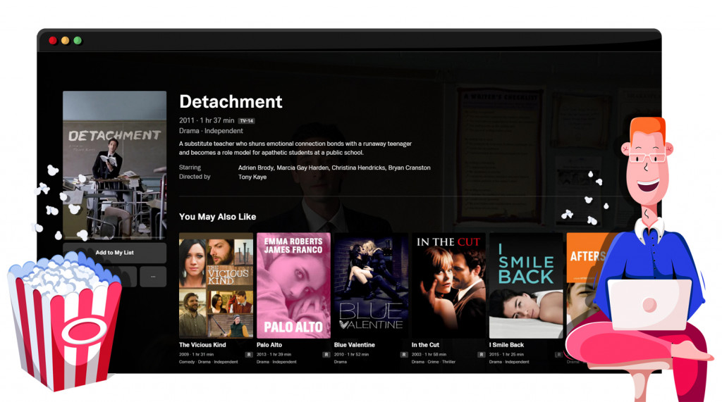 Detachment streaming gratis op Tubi