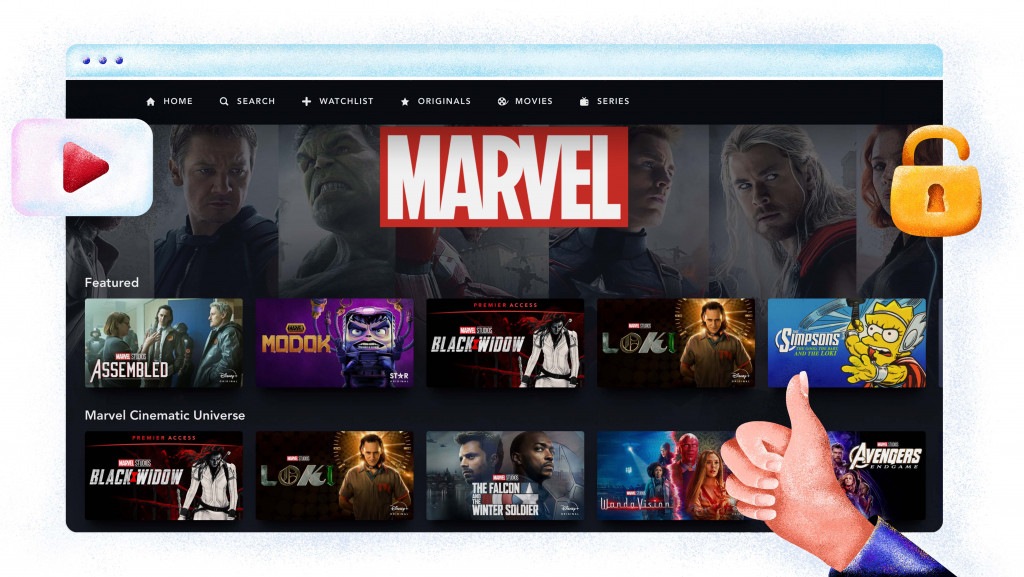 Marvel filmek streaming a Disney Plus-on