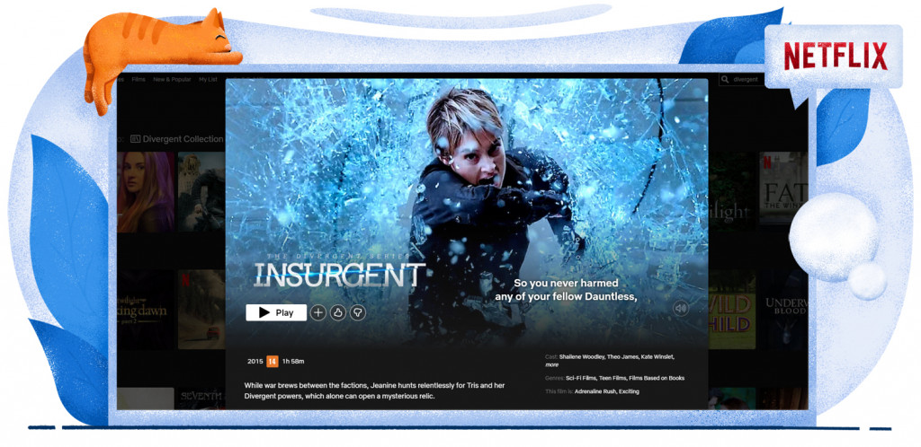 Insurgent streaming on Brazillian Netflix